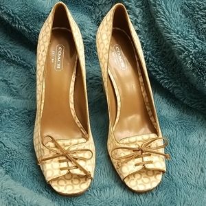 Coach Peep toe heels